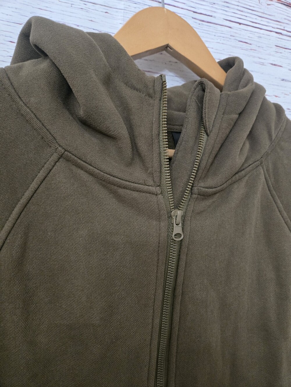 NWOT Savvi Women’s XL Full Zip Hoodie Olive Green Athleisure Jacket - Picture 4 of 16